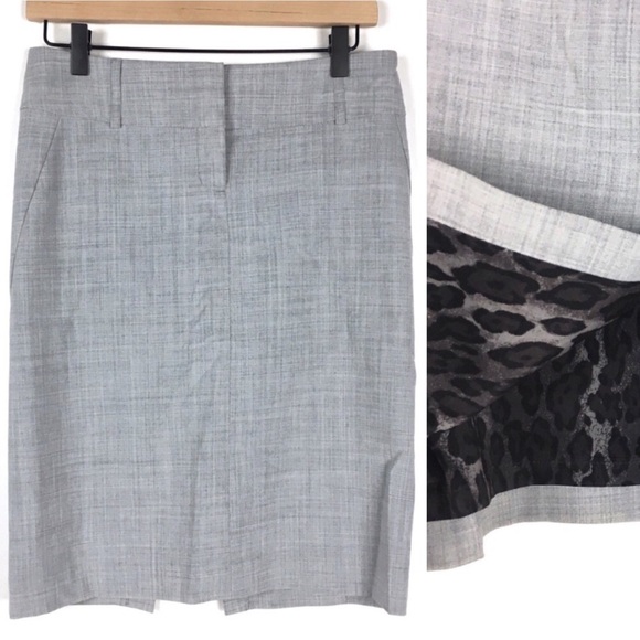 EXPRESS Design Studio Pencil Skirt Work Animal Print Lining Minimalist Size 2 - Picture 1 of 9